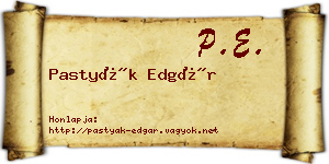 Pastyák Edgár névjegykártya